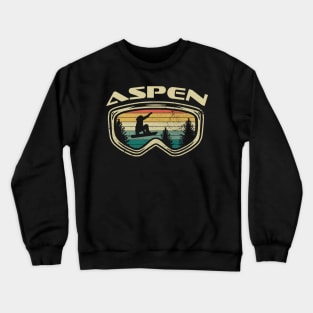 Aspen Colorado Snowboard Goggles Big Air Snow Crewneck Sweatshirt